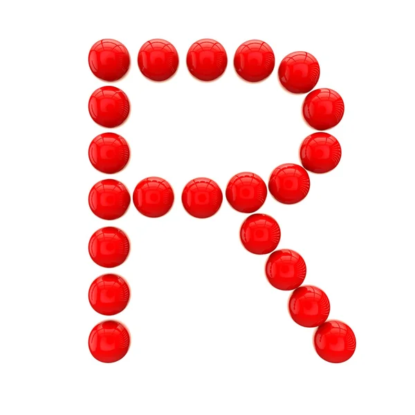 Letter "R" from spheres — Stock Photo, Image