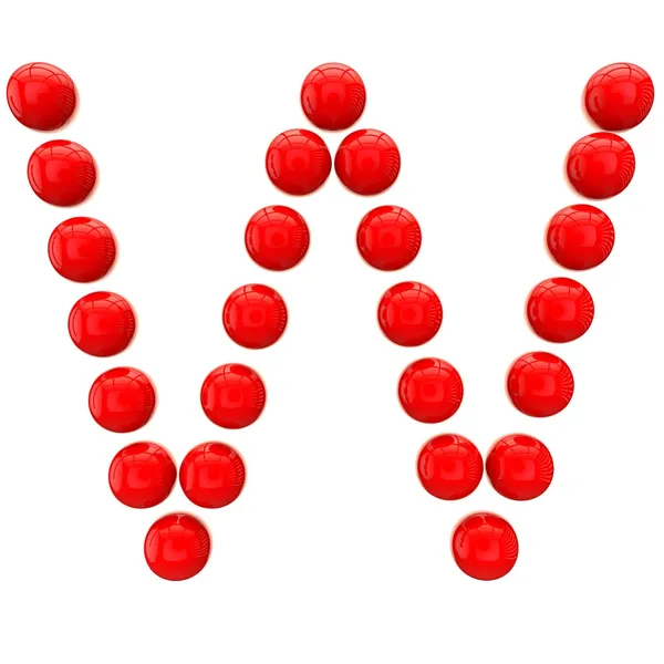 Letter "W" from spheres — Stock Photo, Image