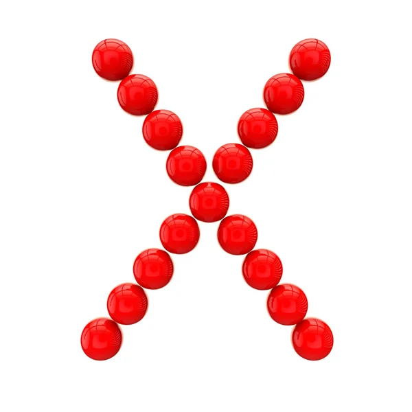 Carta "X" de esferas — Fotografia de Stock