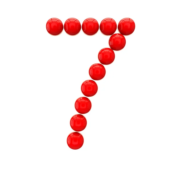 ตัวอักษร "7" จากทรงกลม — ภาพถ่ายสต็อก