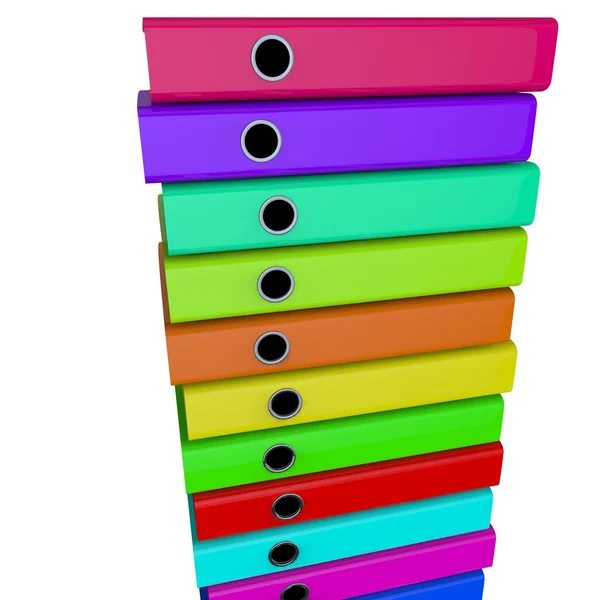 Multi-colored folders for files — Stock Photo, Image