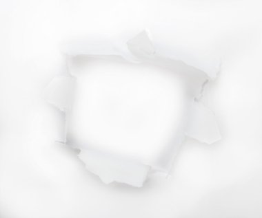 bir metin veya görüntü için bir açılış ile yırtık kağıt yerleştirin