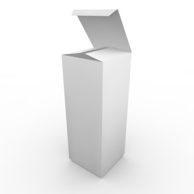 beyaz boş dikdörtgen paketi