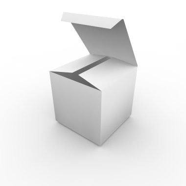 beyaz zemin üzerinde boş kutu