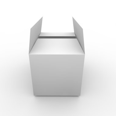 beyaz zemin üzerinde boş kutu