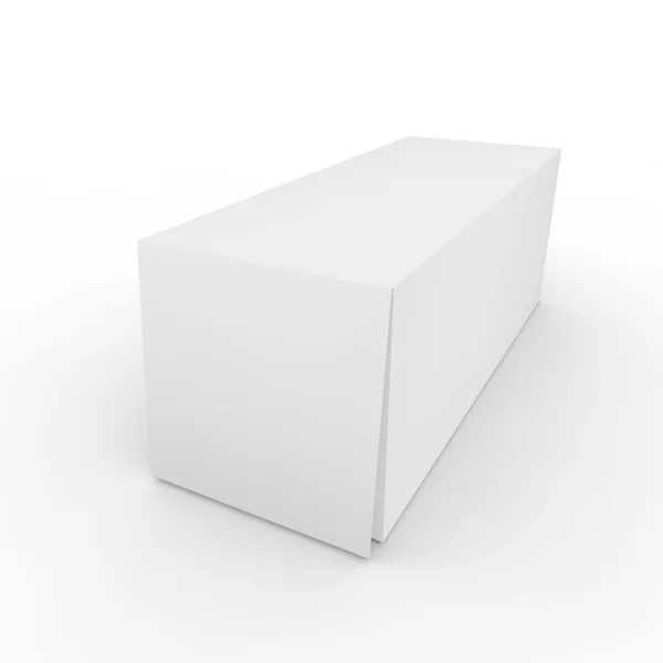 White empty rectangular package — Stock Photo, Image