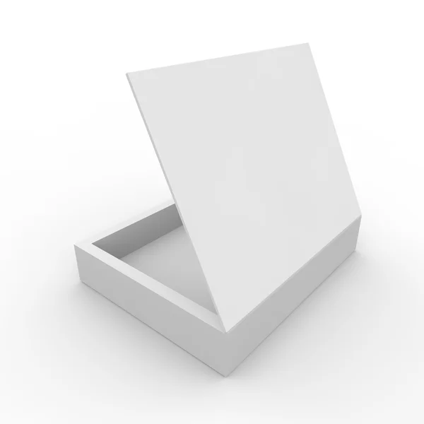 Caja vacía sobre fondo blanco —  Fotos de Stock