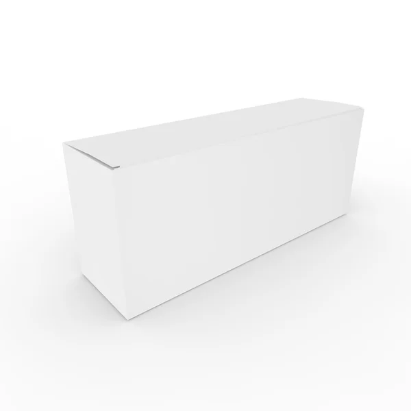 Caja vacía sobre fondo blanco — Foto de Stock