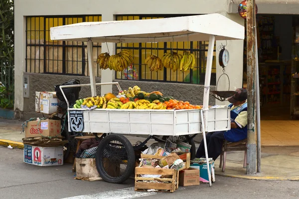 En mobil gatuförsäljare i lima, peru — Stockfoto