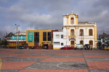 The square behind the train station of Riobamba clipart