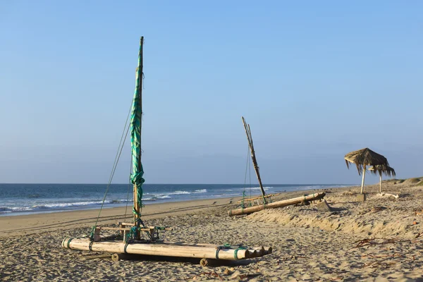 Rafts on Beach in Mancora, Peru — Stock Photo, Image