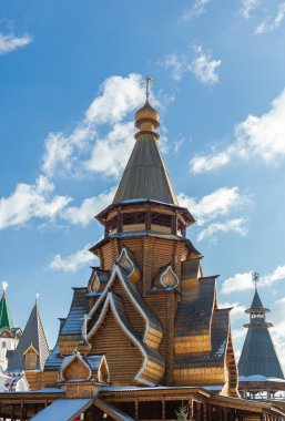 ahşap kilise izmaylovskiy kremlin, Moskova, Rusya