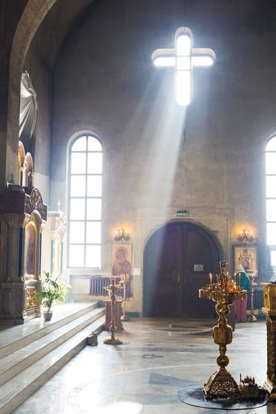 Interior da igreja ortodoxa russa — Fotografia de Stock