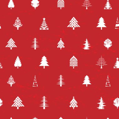 beyaz Noel ağacının desen