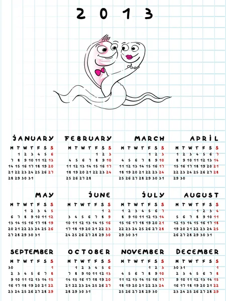 Calendario 2013 año de la serpiente —  Fotos de Stock