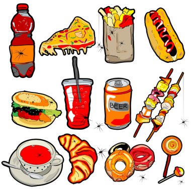 Scarry fast food öğeler