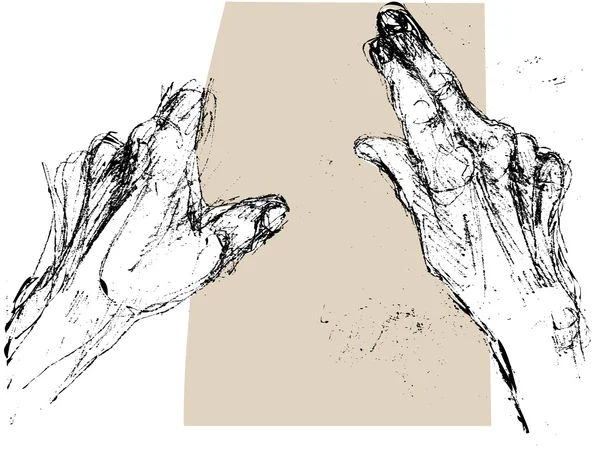 Hand rotation sketch — Stock Photo, Image