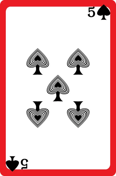 Five of spades — Stock Photo, Image