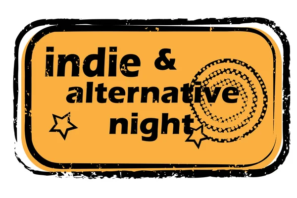 Indie alternatieve nacht stempel — Stockfoto