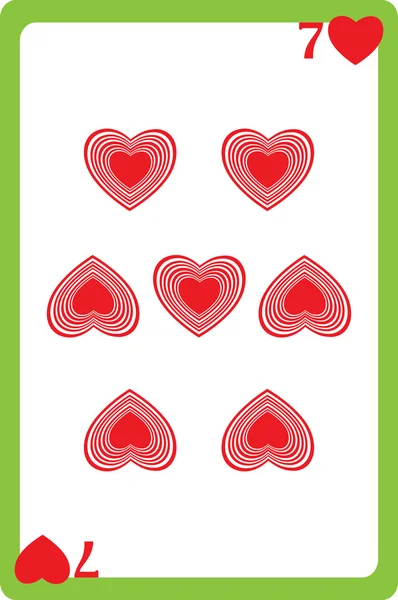 Seven of hearts — Stock Photo, Image