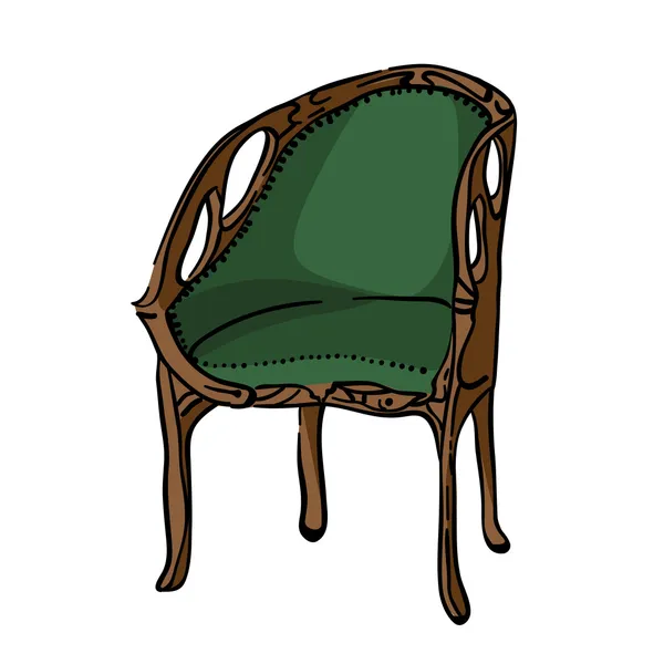 1900 style decorated armchair — Stock Photo, Image