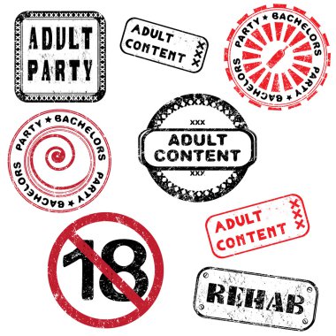 adult content stamp series clipart