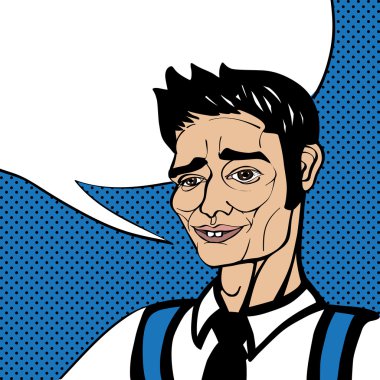 Pop art çirkin iş adamı