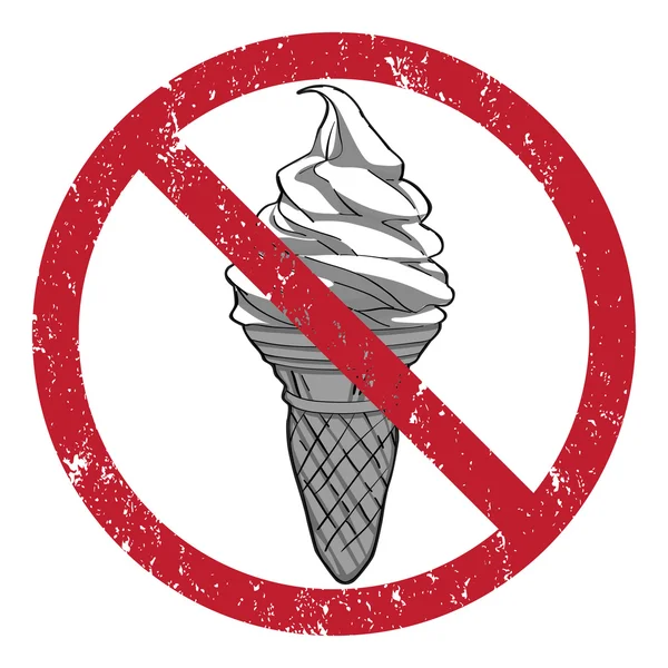 禁止のアイスクリーム — ストック写真