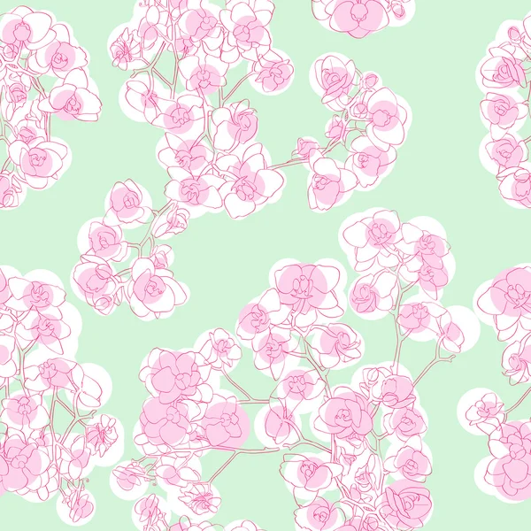 Colored orchids pattern — Stock Photo, Image