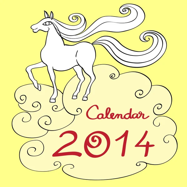 Calendario de caballos 2014 cubierta —  Fotos de Stock