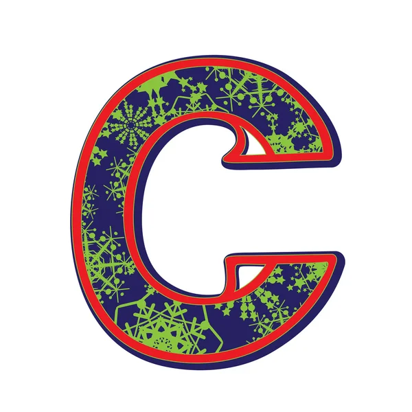 Winter letter C — Stock Photo, Image