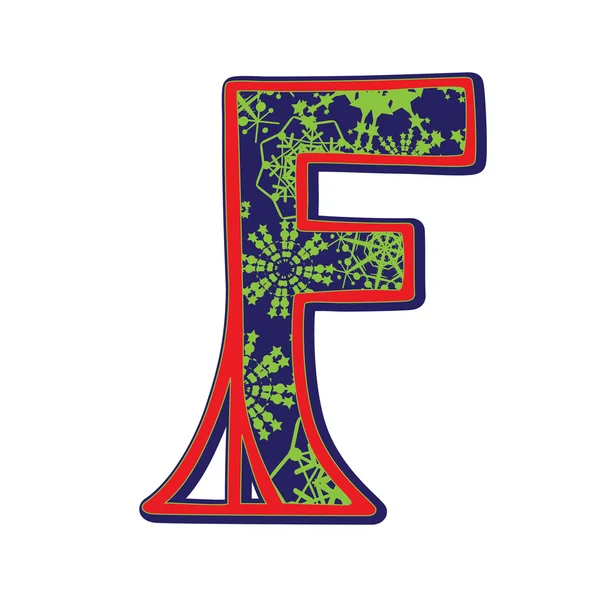 冬季字母 f — 图库照片