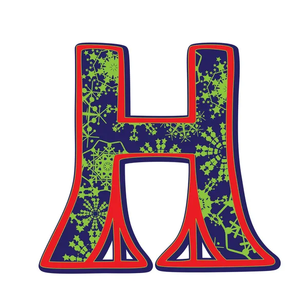 Зимняя буква H — стоковое фото