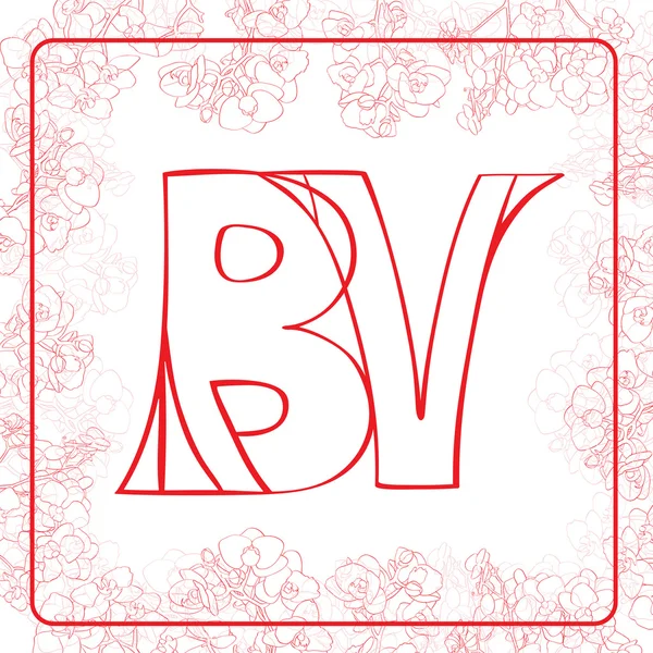 BV monogram — Zdjęcie stockowe