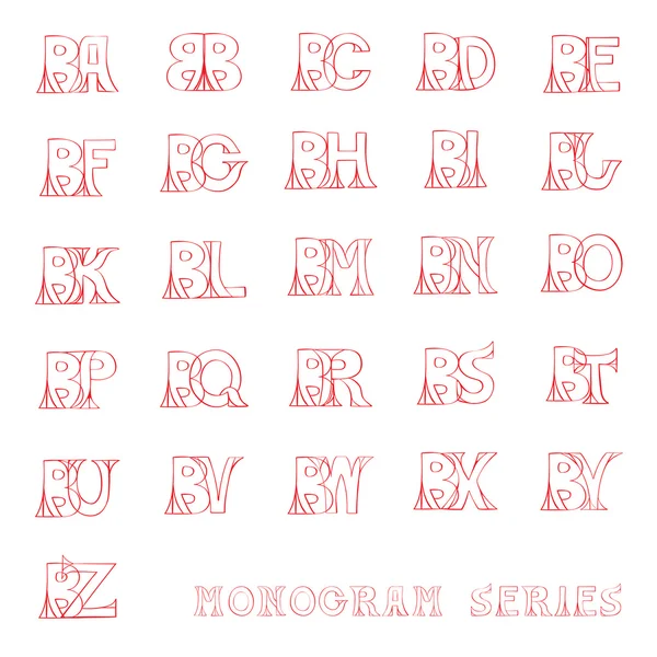 Serie di monogrammi B — Foto Stock