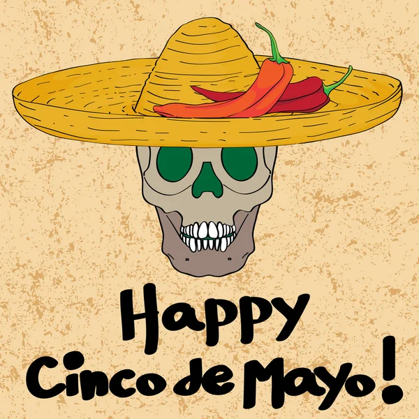 Cinco de mayo schedel — Stockfoto