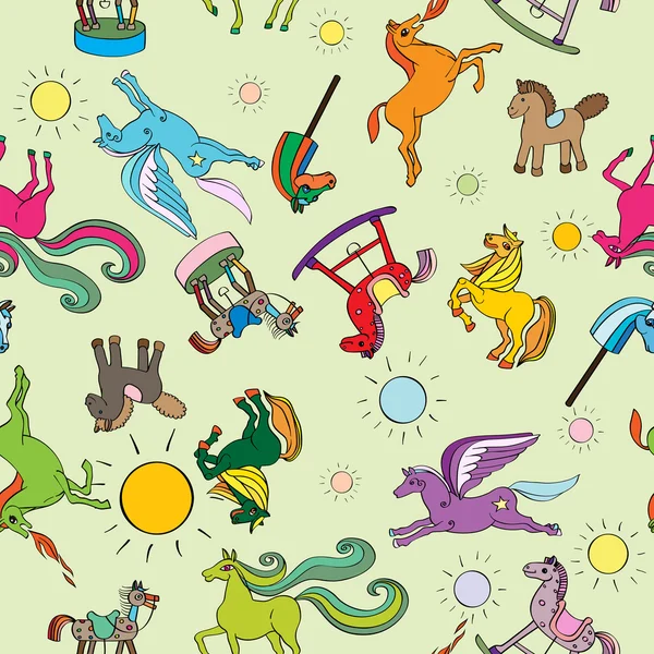 Leksak hästar mönster — Stockfoto