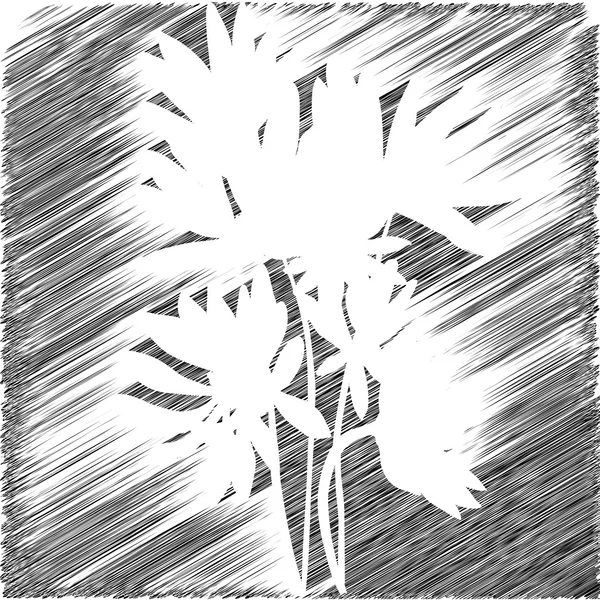 Fiori stencil backgroud — Foto Stock