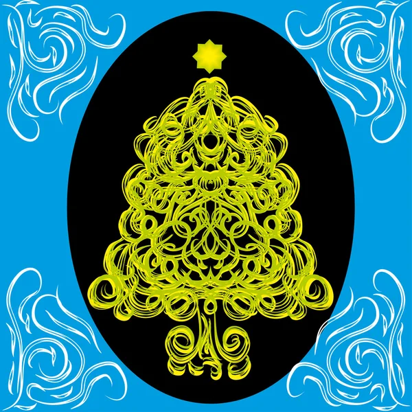 Hermoso árbol de Navidad abstracto — Archivo Imágenes Vectoriales