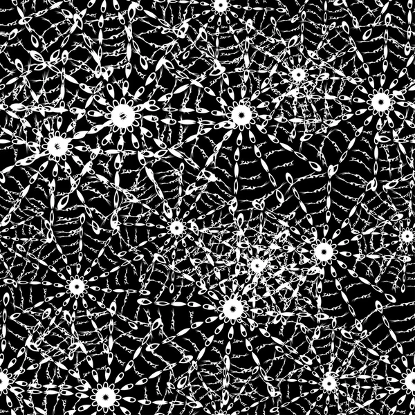 蜘蛛网与抽象无缝模式 — 图库矢量图片
