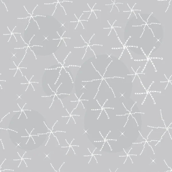 Abstract vector pattern with a set of beautiful snowflakes. — Stock Vector