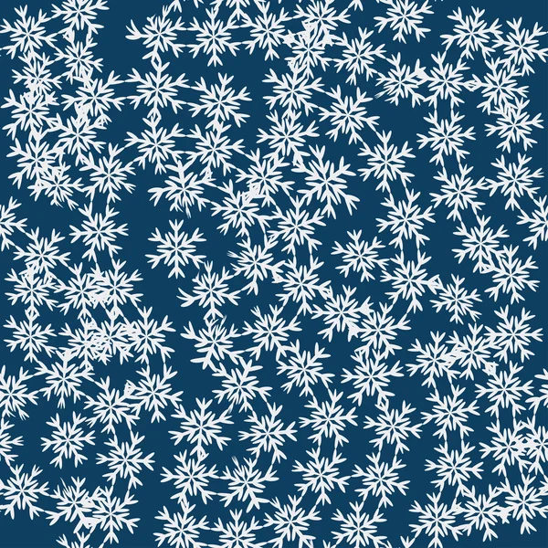 Patrón de vector abstracto con un conjunto de hermosos copos de nieve . — Vector de stock