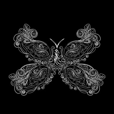 soyut izole vektör kelebek