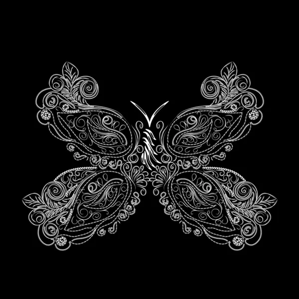 抽象孤立的矢量蝴蝶 — 图库矢量图片