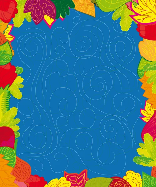 Набір різних абстрактних кольорових листя — стоковий вектор