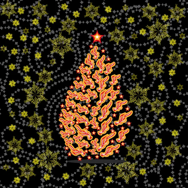 Hermoso árbol de Navidad abstracto — Vector de stock