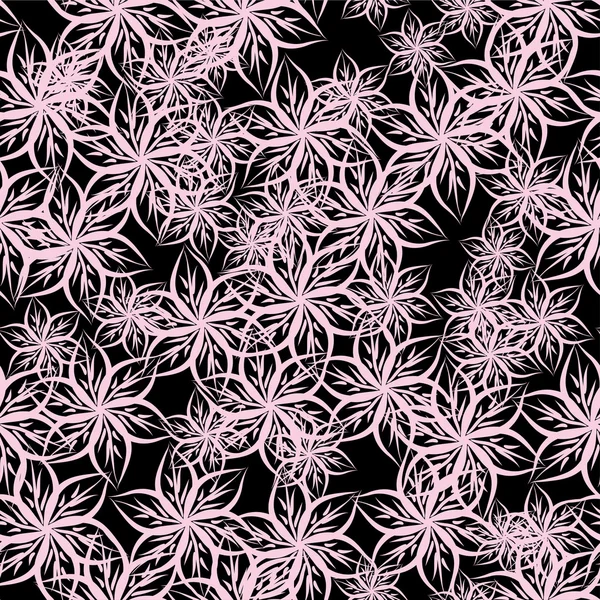 Zachte natuurlijke achtergrond met abstracte-roze bloemen — Stockvector