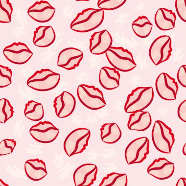 Dudakları olan kusursuz desen