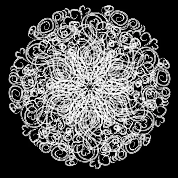 抽象孤立的矢量花卉或雪花 — 图库矢量图片