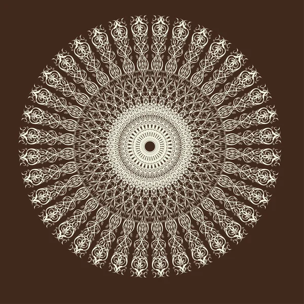 抽象孤立的矢量花卉或雪花 — 图库矢量图片